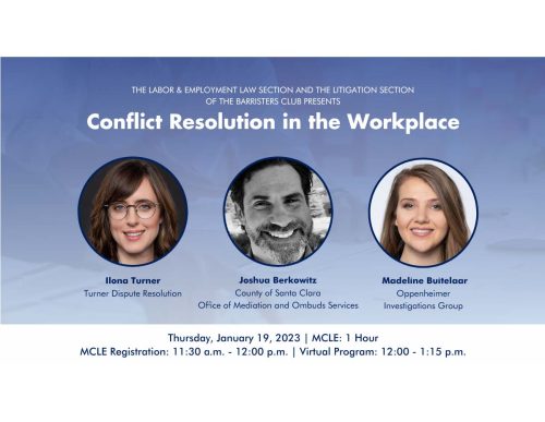 Conflict Resolution in the Workplace to take place on 1-19-2023